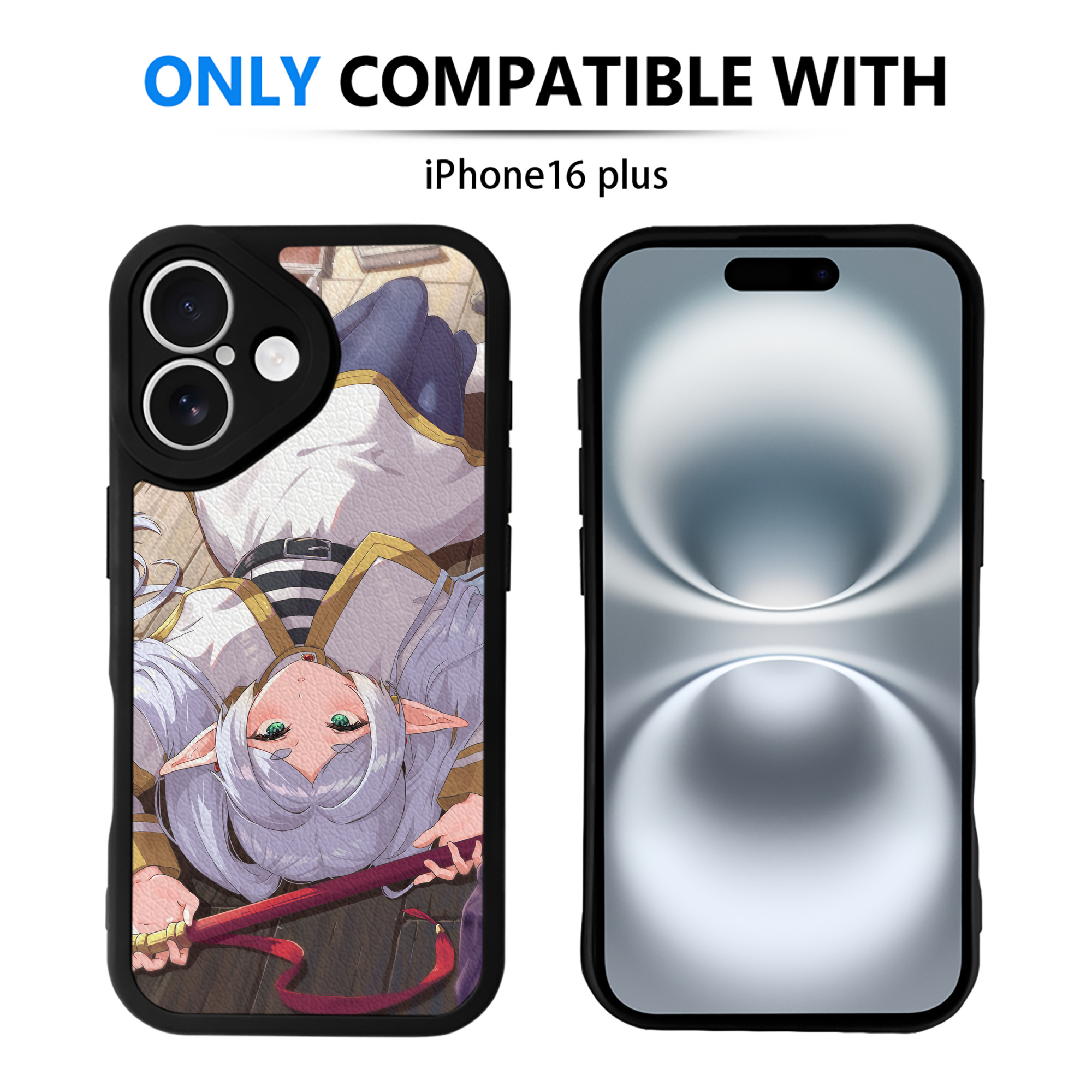 （画像用） 葬送のフリーレン Frieren 【iPhone 16シリーズ対応】シリコンスマホケース（レザー調） 材質：シリコン